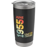 1955 Limited Edition Juni 1955 Retro 1955 Vintage Jahr 1955 Doppelwandiger Edelstahl-Thermobecher