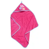 Playshoes Frottee-Kapuzentuch Flamingo 340048, Pink, 100 x 100 cm
