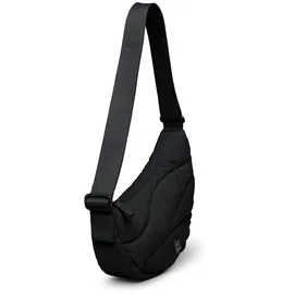 GOT BAG Wavy Puffer Moon Bag Small Schwarz