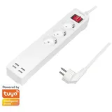 Logilink Wi-Fi Smart-Steckdosenleiste 3-fach, 3840W, 4x USB-A, Smart-Steckdosenleiste (SH0103)