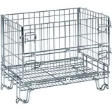 Kongamek Gitterbox verzinkt 860x580x680mm vorne halb zu öffnen 300kg Tragkraft