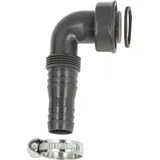 tecuro 90° Geräteanschlusstülle 1 Zoll ÜWM x Tülle 19-23 mm oder 3/4 Zoll AG, extra lang, für Spülensiphon, REZYKLAT