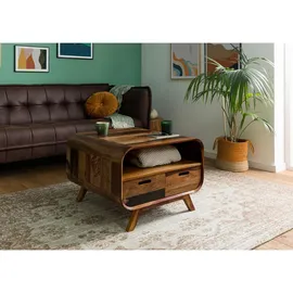 MASSIVMOEBEL24.DE Mailand Dunkelbraun Sheesham 70 x 70 x 50 cm