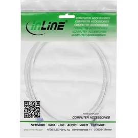 InLine Patchkabel Slim, Cat.6A, S/FTP, TPE (LSZH) flexibel, PoE, weiß, 20m