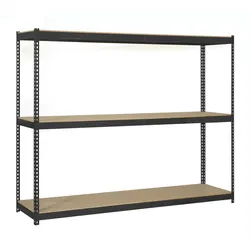 SimonRack Metallregal ohne Schrauben mit Simonforte 3 Regale 3 Regale. Farbanthrazit/Holz 2000x1500x450 mm