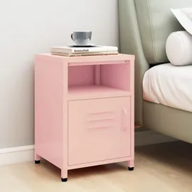 vidaXL Nachtschrank Rosa 35 x 35 x 51 cm Stahl