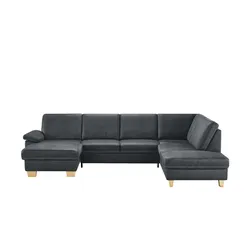 Kollektion Kraft Wohnlandschaft Kunstleder Samu ¦ blau ¦ Maße (cm): B: 316 H: 90 T: 235.0