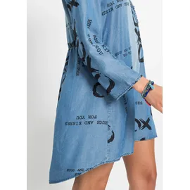 bonprix Midikleid Jeanskleid Blau 46