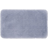 Gözze Badematte Deluxe Badteppich mit extra hohem Flor, 100% Polyester (Mikrofaser), Mit Antirutschbeschichtung, 50 x 70 cm - Silber