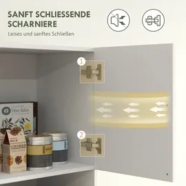 Homcom Küchenbuffet mit Arbeitsplatte 119 x 40 x 175 cm Weiß