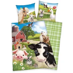 Herding Kinderbettwäsche »Animal Club Farm World, Baumwoll-Renforcé« Herding bunt B/L: 140 cm x 200 cm