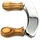 Olivenholz-erleben Wiegemesser DESIGN mit gedrechselten Griffen aus Olivenholz Doppelklinge aus Edelstahl 0 cm