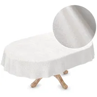 ANRO Premium Wachstuchtischdecke Tischdecke Vinyl Wachstischdecke abwaschbar Oval 300x150cm
