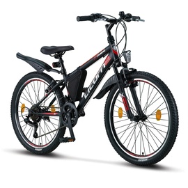 Licorne Bike Guide Premium Mountainbike in 24 Zoll - Fahrrad für Mädchen, Jungen, Herren und Damen - 21 Gang-Schaltung,
