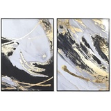 Home ESPRIT Abstraktes modernes Bild, 103 x 4,5 x 143 cm, 2 Stück
