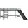 vidaXL Kinder-Loftbett mit Rutsche Schwarz und Anthrazit 100 x 200 cm