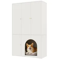 Okwish Kinderkleiderschrank Hochschrank 120 x 50 x 200 cm MDF weiß