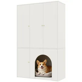 Okwish Kinderkleiderschrank Hochschrank 120 x 50 x 200 cm MDF weiß
