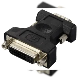 Renkforce RF-6667626 DVI / VGA Adapter [1x DVI-Buchse 24+5pol. - 1x VGA-Stecker] Schwarz schraubbar