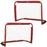 Homcom Fußballtor im 2er Set rot 90 x 36 x 60 cm