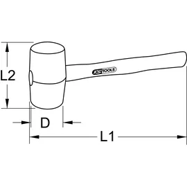 KS Tools Gummihammer 500 g
