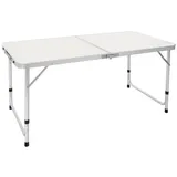 ECD Germany Campingtisch höhenverstellbar Klappbar Weiß