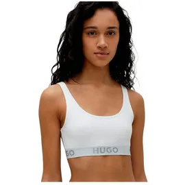 Hugo Sporty Logo Bralette, Gummibund, uni, für Damen, 100 WHITE, XXL
