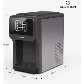 Klarstein ArcticBlend 3in1 Eiswürfelmaschine – 20 kg/24 h, Kugeleis & Crushed Ice, Wasserspender, 6-Liter-Wassertank, Edelstahl, Eiswürfelberei... | Schwarz
