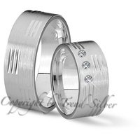 Trauringe123 Trauring Hochzeitsringe Trauringe Partnerringe 925er Silber mit Stein, J49 54