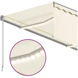 vidaXL Gelenkarmmarkise Einziehbar mit LED 3,5x2,5 m Creme