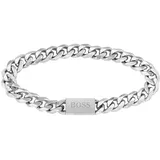 Boss »Schmuck Edelstahl Armschmuck Panzerkette CHAIN LINK«, mit Zirkonia (synth.),