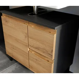 Germania Waschbeckenunterschrank 60 x 56 x 34 cm Grau/Eiche