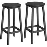 VASAGLE Barhocker 2er Set 65 cm hoch Ebenholzschwarz