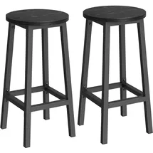 VASAGLE Barhocker 2er Set 65 cm hoch Ebenholzschwarz