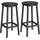 VASAGLE Barhocker 2er Set 65 cm hoch Ebenholzschwarz