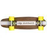 Ridge Maple Holz Mini Cruiser Number Four Skateboard, Yellow, MPB-22-NR4