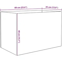 vidaXL Aquarium mit Speicher 60 l Glas Transparent/Weiß