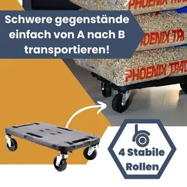 GarPet 2er Set Transportroller Rollbrett Transportrollen Rollbrett Werkstatt Pflanzen Rollbretter Transport Möbelrollen flach Pflanzenroller eckig