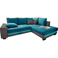 Mr. Couch Ecksofa »Nikita L-Form«, wahlweise mit Kaltschaum (140kg Belastung/Sitz), Bettfunktion blau