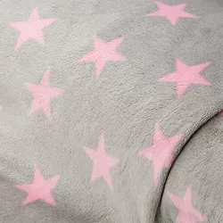 Wellness-Fleece "Sterne", hellgrau/rosa