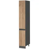 Vicco Apothekerschrank R-Line 30 cm J-Shape Anthrazit Eiche Wotan, Holzwerkstoff, Rechteckig, 30x206.8x57.2 Küchen, Küchenmöbel Küchenschränke, Apothekerschränke