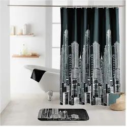Duschvorhang 180x200 New York NY Badewannenvorhang Wannen Bad Dusche Vorhang
