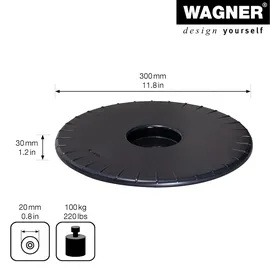Wagner System GmbH Pflanzenroller Ultraflat Ø 30 x 3 cm
