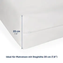 Blumtal Matratzenbezug 90 x 220 cm Weiß