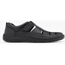 Leder Komfort Slipper - Herren - schwarz