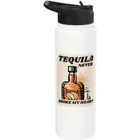 Tequila Never Broke My Heart I Bar Alkoholisch Drink Party Stainless Steel Insulated Water Bottle