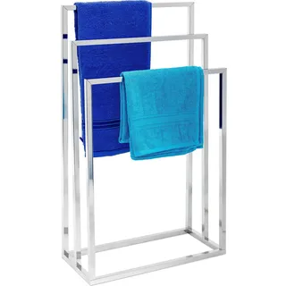 Relaxdays Handtuchständer silber