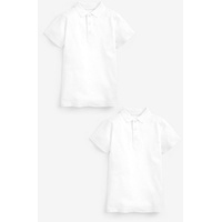 Next Poloshirt Polo-Shirt mit Klettverschluss im 2er-Pack (2-tlg) weiß 116