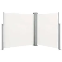 vidaXL Ausziehbare Seitenmarkise Doppelt 170 x 600 cm creme