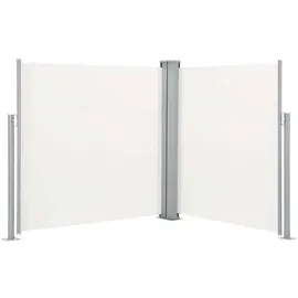 vidaXL Ausziehbare Seitenmarkise Doppelt 170 x 600 cm creme